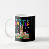 Happy Easter Bunny Bengalisch Cat Junting Eggs Col Kaffeetasse (Links)
