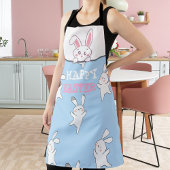 Happy Easter Bunny Blue & Pink Eier überall in der Schürze