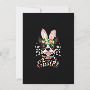 Happy Easter Bunny Boston Terrier Liebhaber von Os Dankeskarte