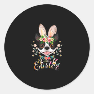 Happy Easter Bunny Boston Terrier Liebhaber von Os Runder Aufkleber