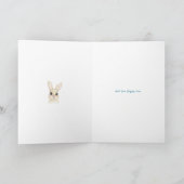 Happy Easter Bunny Bouquet Holiday Card Feiertagskarte (Innenseite)