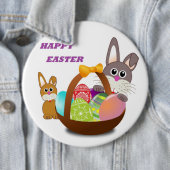 "HAPPY EASTER" BUNNY BUTTON (Beispiel)