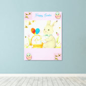 Happy Easter Bunny Canvas Leinwanddruck (Insitu (Holzboden))