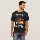 Happy Easter Bunny Chicks Egg Hunting Cute Cool T-Shirt (Vorne ganz)