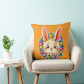 Happy Easter Bunny – Colorful Spring Art almofada Kissen (Stuhl )