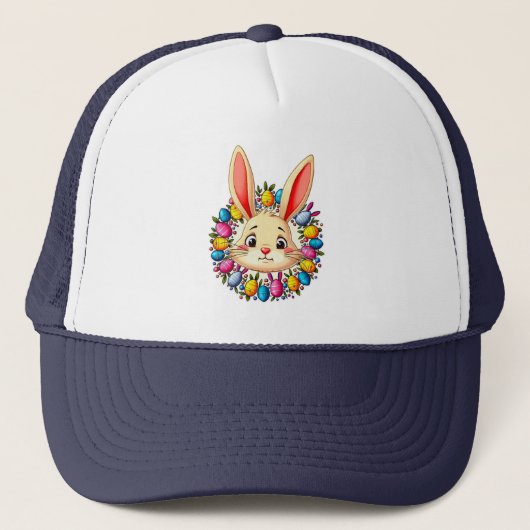 Happy Easter Bunny – Colorful Spring Art boné Truckerkappe (Vorderseite)