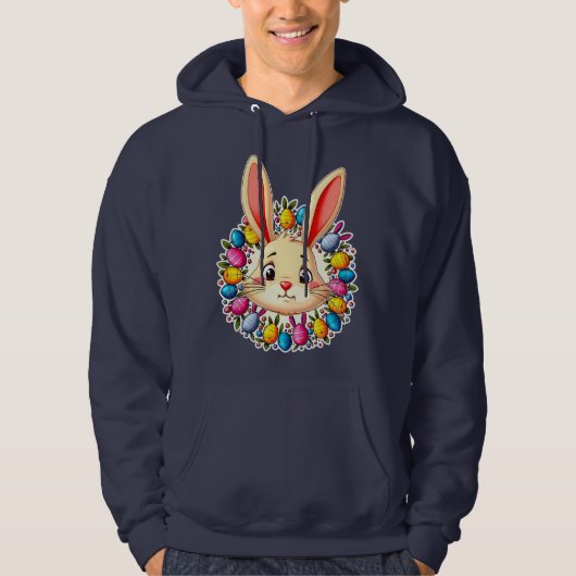 Happy Easter Bunny – Colorful Spring Art moletom Hoodie (Vorderseite)
