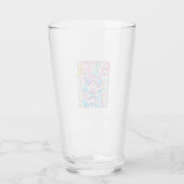 Happy Easter Bunny Coquette Bow Preppy Easter Day Glas (Rückseite)