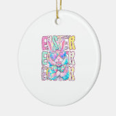 Happy Easter Bunny Coquette Bow Preppy Easter Day  Keramik Ornament (Links)