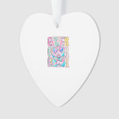 Happy Easter Bunny Coquette Bow Preppy Easter Day  Ornament (Vorderseite)