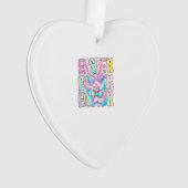 Happy Easter Bunny Coquette Bow Preppy Easter Day  Ornament (Vorderseite)