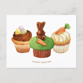 Happy Easter Bunny Cupcakes Ferienkarte Feiertagspostkarte