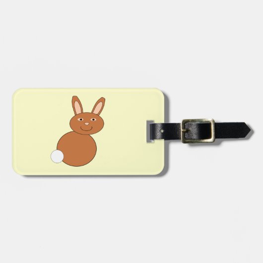 Happy Easter Bunny Custom Luggage Tag Gepäckanhänger (Vorderseite horizontal)
