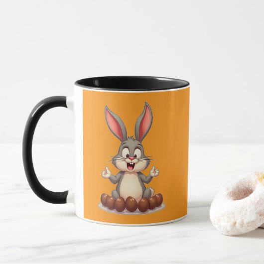 Happy Easter Bunny – Cute Rabbit with caneca Tasse (Mit Donut)