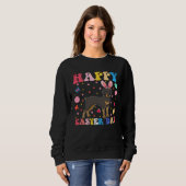 Happy Easter Bunny Doberman  Easter Day Groovy Sweatshirt (Vorne ganz)