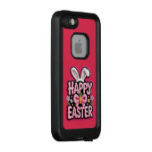 Happy Easter Bunny Ears Cute Carrot Bow Funny East LifeProof iPhone Hülle (Hinten/Rechts)
