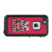 Happy Easter Bunny Ears Cute Carrot Bow Funny East LifeProof iPhone Hülle (Rückseite (Horizontal))
