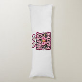 Happy Easter Bunny Ears Cute Carrot Bow Funny East Seitenschläferkissen (Vorderseite Vertikal)