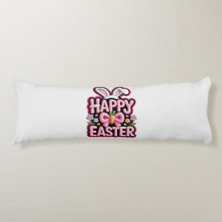 Happy Easter Bunny Ears Cute Carrot Bow Funny East Seitenschläferkissen