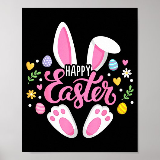 Happy easter bunny easter egg hunt squad easterHap Poster (Vorne)