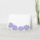 Happy Easter Bunny Egg Basket Lilac Elegante Karte (Rückseite)