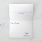 Happy Easter Bunny Egg Basket Lilac Elegante Karte (Innenseite)