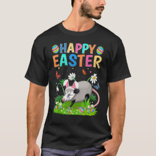 Happy Easter Bunny Egg Funny Opossum Easter Sunday T-Shirt