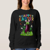 Happy Easter Bunny Egg Gewürzter Ostern Sweatshirt (Vorderseite)