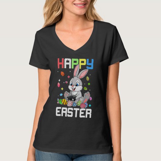 Happy Easter Bunny Egg Video Game Boys Kinder Männ T-Shirt (Vorderseite)