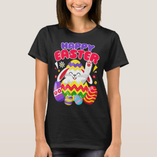 Happy Easter Bunny Eggs Basket Cute Rabbit Men Wom T-Shirt
