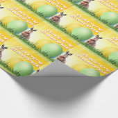 HAPPY EASTER - Bunny & Eggs Geschenkpapier (Ecke)