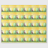HAPPY EASTER - Bunny & Eggs Geschenkpapier (Flach)
