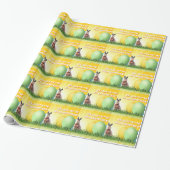 HAPPY EASTER - Bunny & Eggs Geschenkpapier (Ungerollt)