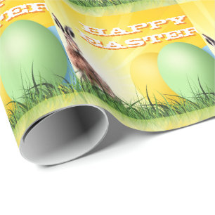 HAPPY EASTER - Bunny & Eggs Geschenkpapier