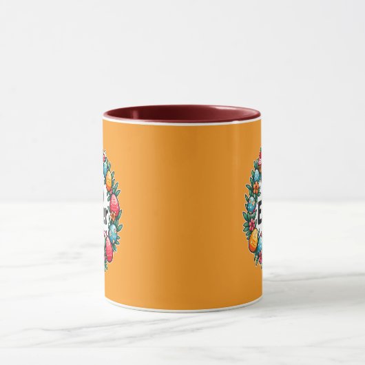 Happy Easter – Bunny & Eggs Illustration caneca Tasse (Zentrum)