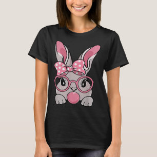 Happy Easter Bunny Face Bow Krawatte Headband Bril T-Shirt