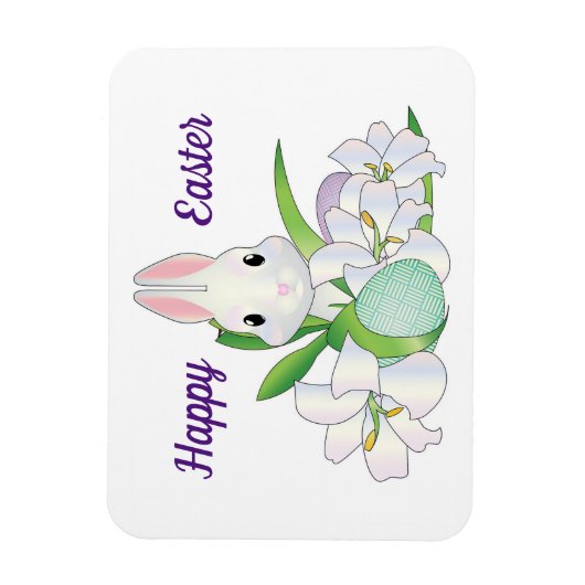Happy Easter Bunny Flexible Magnet (Vertikal)