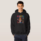 Happy Easter Bunny Fox  Easter Day Groovy Hoodie (Vorne ganz)