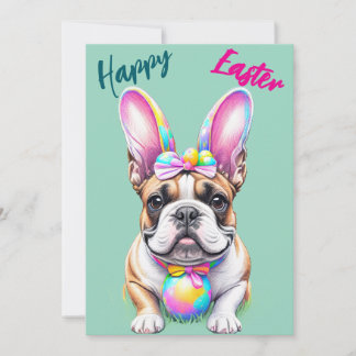  Happy Easter Bunny French Bulldog Feiertagskarte