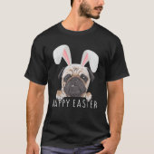 Happy Easter Bunny Funny Pajama Dress Pug Party Ra T-Shirt (Vorderseite)