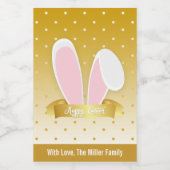 Happy Easter Bunny Golden Blue Mini Weinkeller Set Weinetikett (Einzelnes Label)