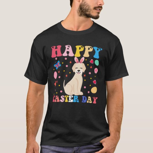 Happy Easter Bunny Great Pyrenee  Easter Day Groov T-Shirt (Vorderseite)