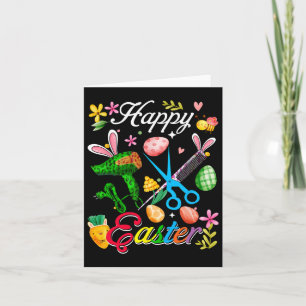 Happy Easter Bunny Hair Stylist Tools Job Team Hun Karte