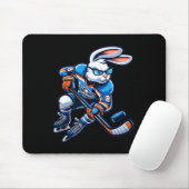 Happy Easter Bunny Hockey Rabbit Men Women Kid Mousepad (Mit Mouse)