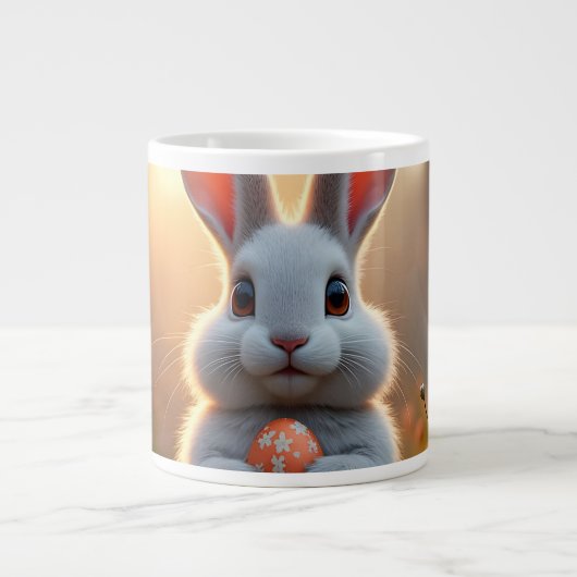 Happy Easter Bunny in the Magic of Spring Jumbo-Tasse (Vorderseite)