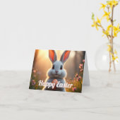 Happy Easter Bunny in the magic of spring Karte (Gelbe Blume)