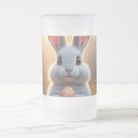 Happy Easter Bunny in the Magic of Spring Mattglas Bierglas (Mittel)