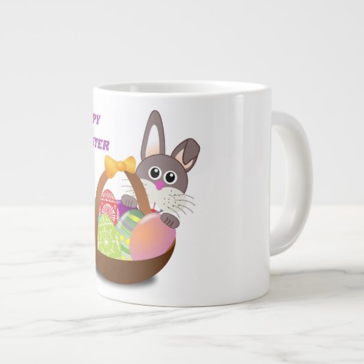 "HAPPY EASTER" BUNNY Jumbo-Tasse (Vorderseite Rechts)