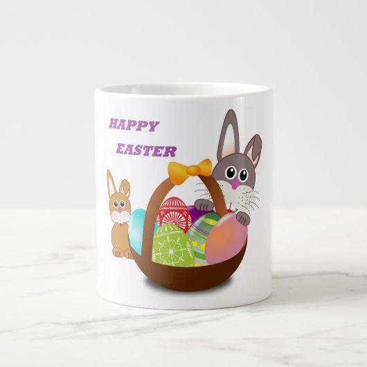 "HAPPY EASTER" BUNNY Jumbo-Tasse (Vorderseite)