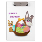 "HAPPY EASTER" BUNNY KLEMMBRETT (Vorderseite)